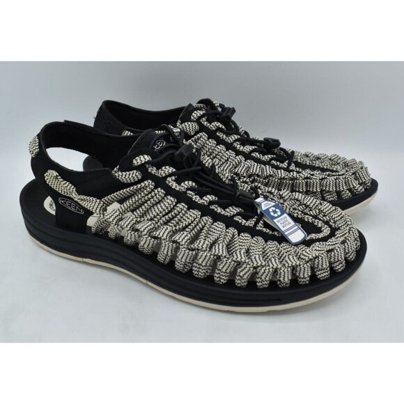NWT Keen Mens Size 10 Uneek Flat Cord Black Birch Sandals Shoes‎ - Picture 1 of 15